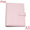 Vintage PU Leather Ring Binder Refillable Notebook Cover A5 A6 Notebook Binder Cover Axl A5 pink