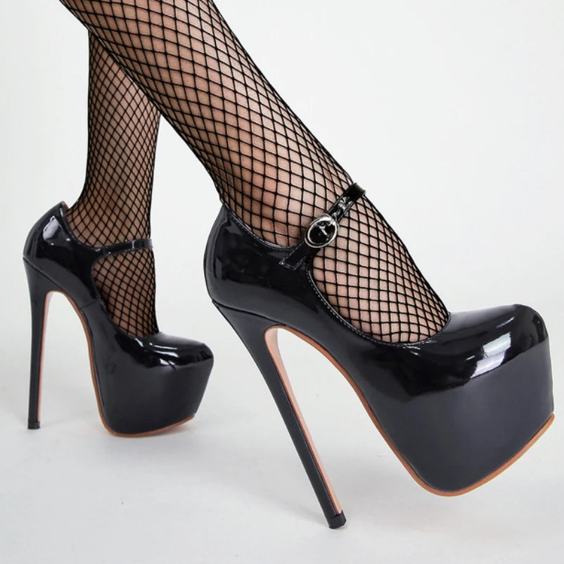 Women's Platform Stiletto Sandals – Buckle Strap High Heel Pumps Platform High Heels Axl
