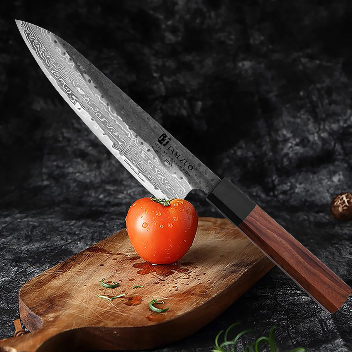 TAMZUO 8" Damascus Steel Chef's Knife VG10 – Gift Box Damascus Chef's Knife Axl