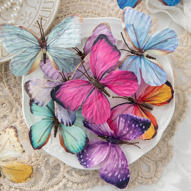 10/20 PCS Fluorescent Butterfly Artificial Flowers – DIY Decor Artificial Flowers Axl