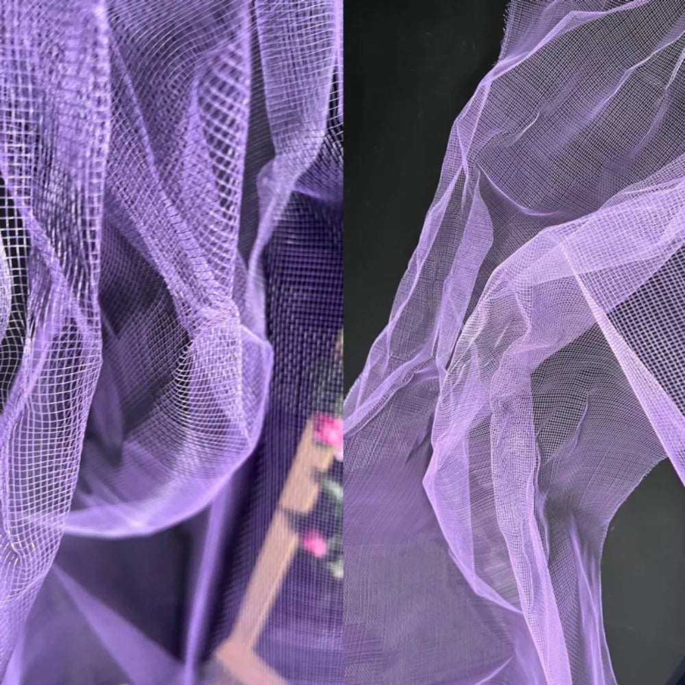 Shapeable Wire Mesh Organza Fabric – DIY Cloud Decoration Decorative Craft Fabric Axl Purple