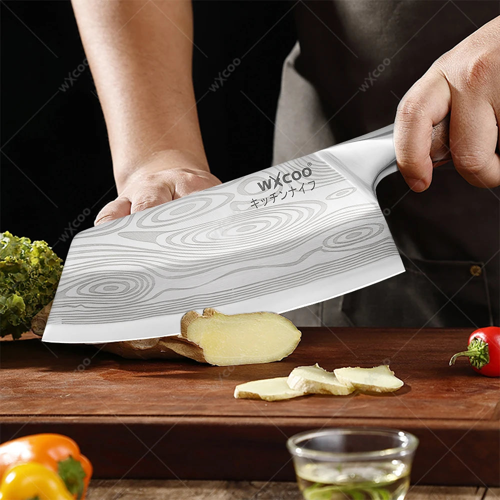 Japanese Santoku Chef's Knife Set – Laser-Textured Stainless Steel Chef's Knife Set Axl