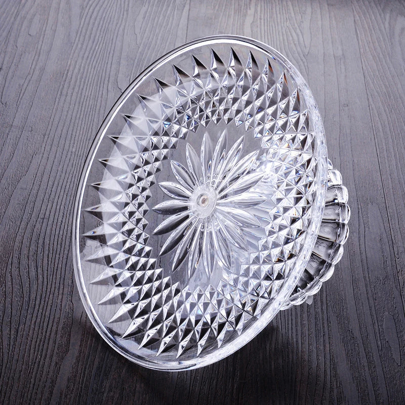 Clear Acrylic Serving Plate – Fruit, Dessert & Cupcake Tray Acrylic Serving Plate Axl
