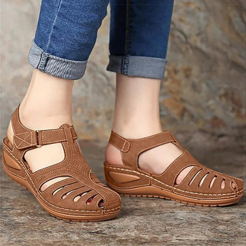 HAJINK Women's Wedge Sandals – Classic Low Platform Summer Shoe Wedge Sandals Axl