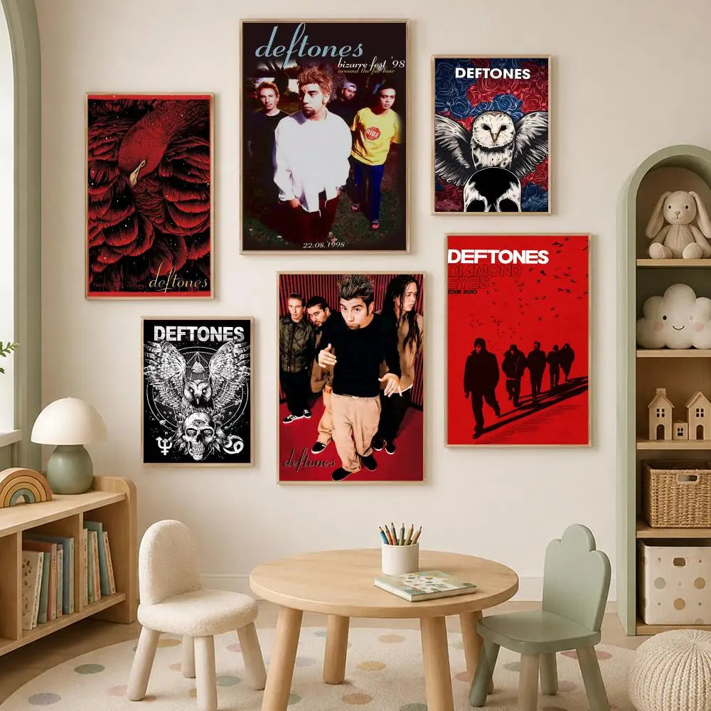Deftones Poster Self-Stick HD PVC Waterproof Wall Art Decor Music Wall Poster Axl