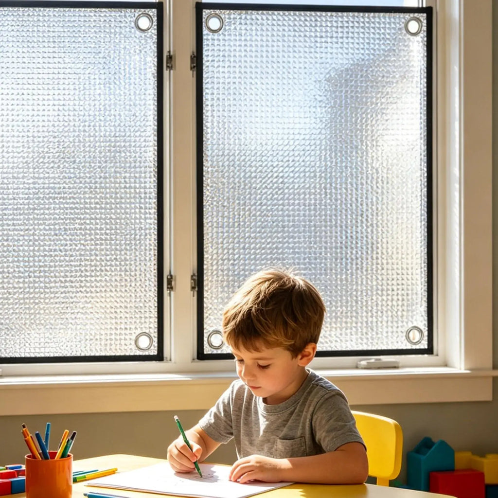 Blackout Window Film UV & Heat Blocking Aluminum Foil Shade Window Film Axl