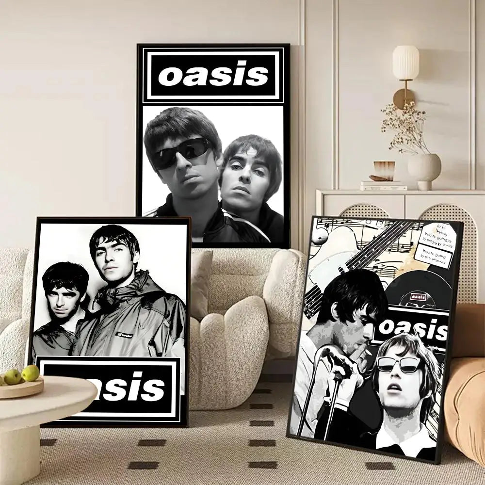 Oasis Classics Self-Adhesive Music Poster | Wall Art Sticker Wall Art Poster Axl