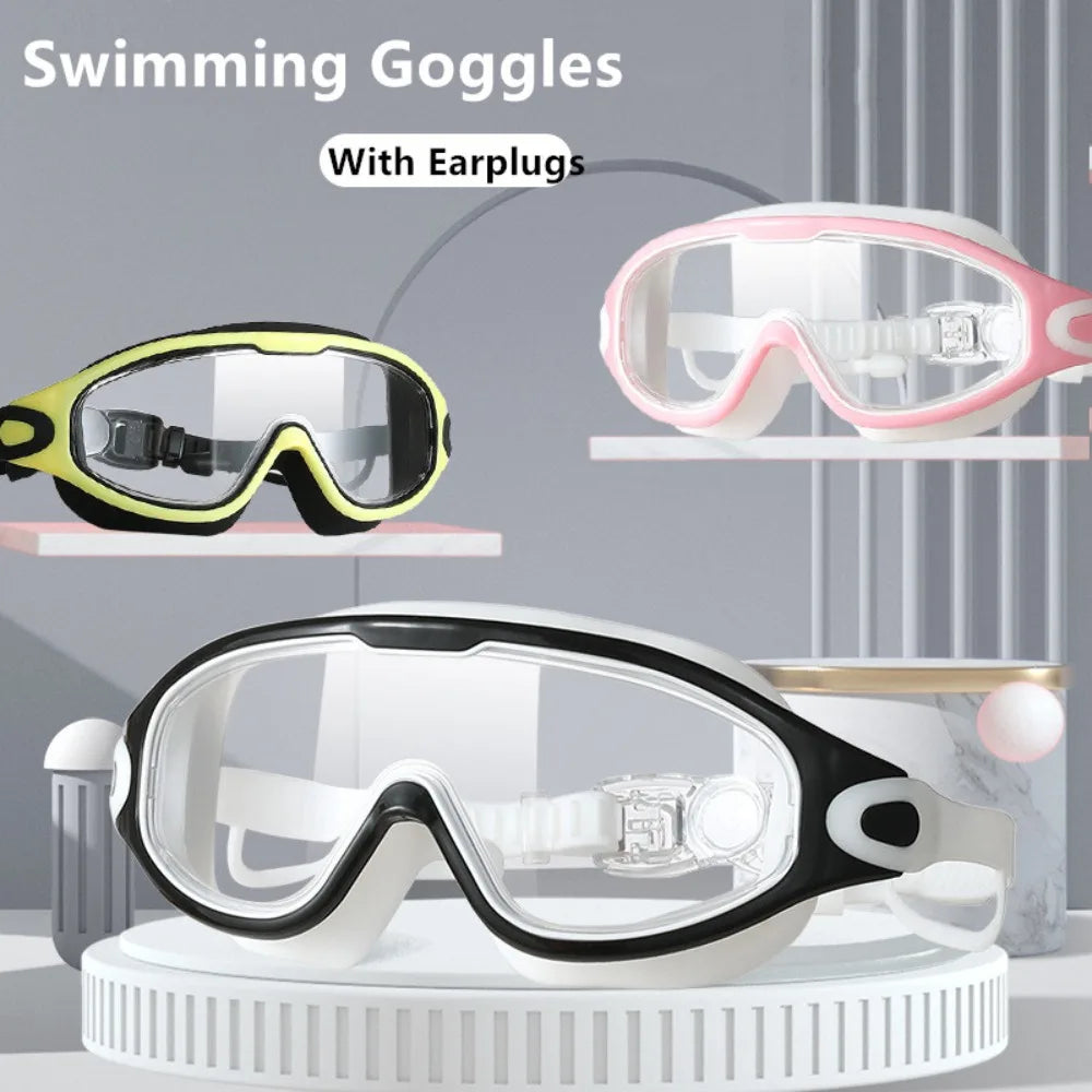 Anti-Fog Silicone Swimming Goggles – Big Frame Clear Lens Swimming Goggles Axl
