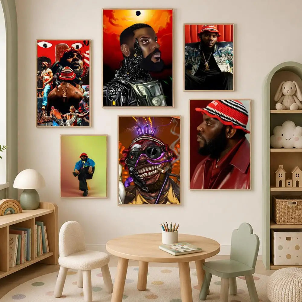 O-ODUMODUBLVCK Self-Stick HD PVC Wall Art Poster | Waterproof Wall Art Poster Axl