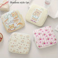 Portable Cartoon Sanitary Napkin & Sundries Storage Pouch Storage Organizer Pouch Axl Random style-1pc