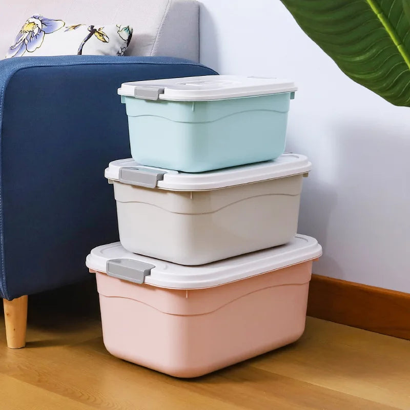 Large Foldable Plastic Storage Bins with Lids – 60L Organizer Plastic Storage Bin Axl