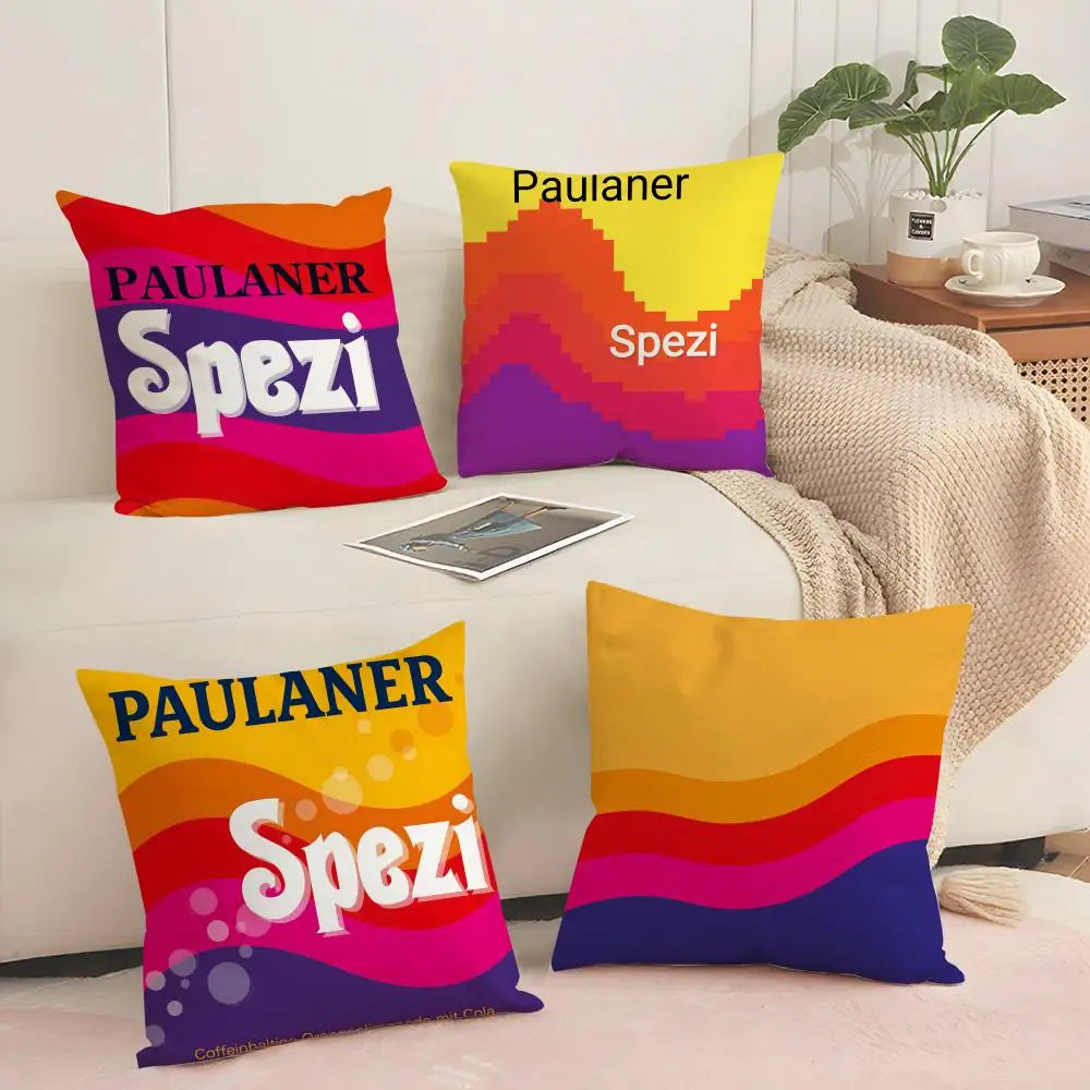 Paulaner Spezi Logo Linen Pillow Cover | Hidden Zipper Decorative Pillow Cover Axl