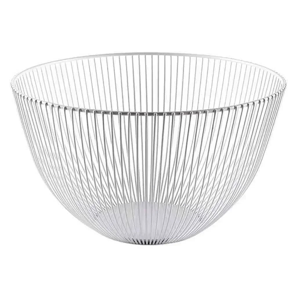 Metal Wire Fruit Basket – Kitchen Bread & Food Storage Tray Wire Storage Basket Axl White