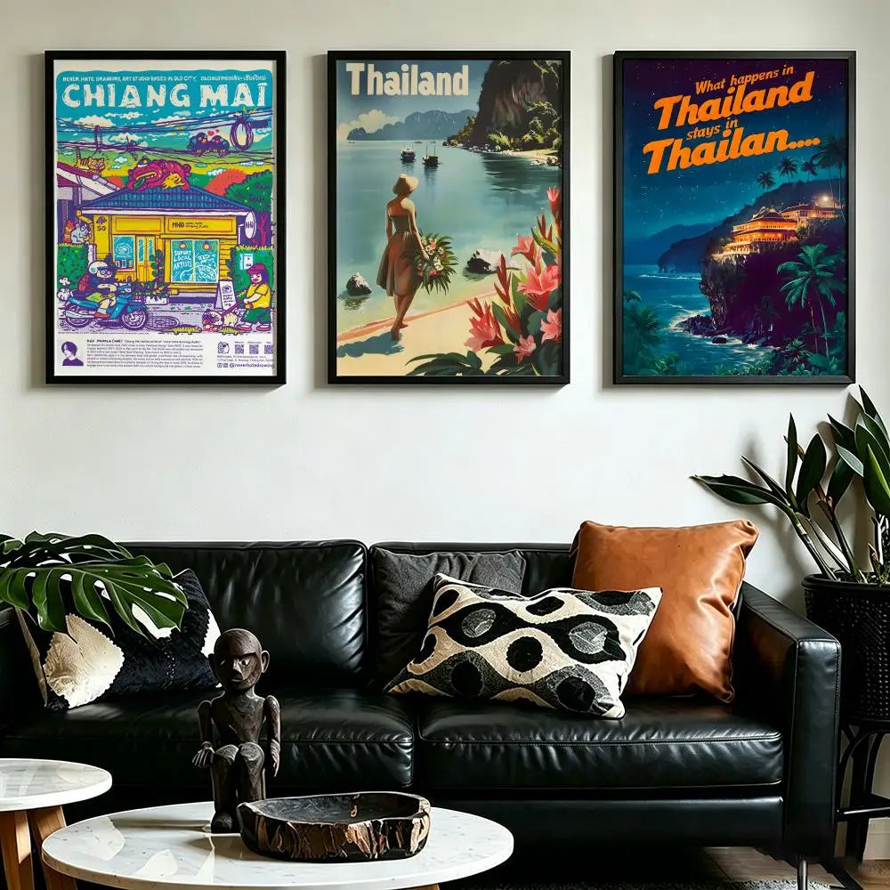 Thailand Pattern HD Wall Poster – Waterproof Sticky Décor Wall Art Poster Axl