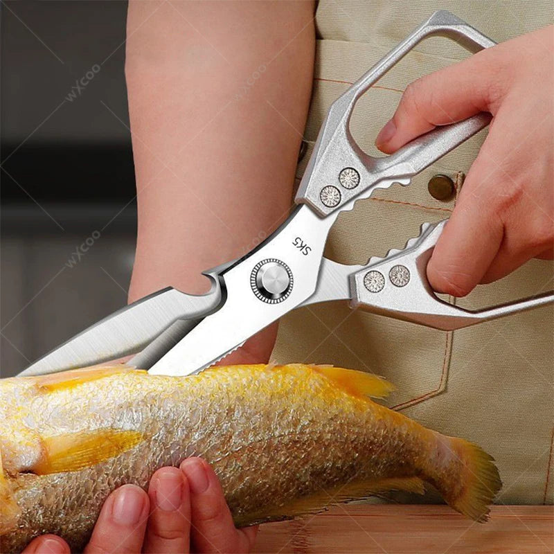 Stainless Steel Kitchen Knife Set – Santoku, Cleaver & Chef Kitchen Knife Set Axl