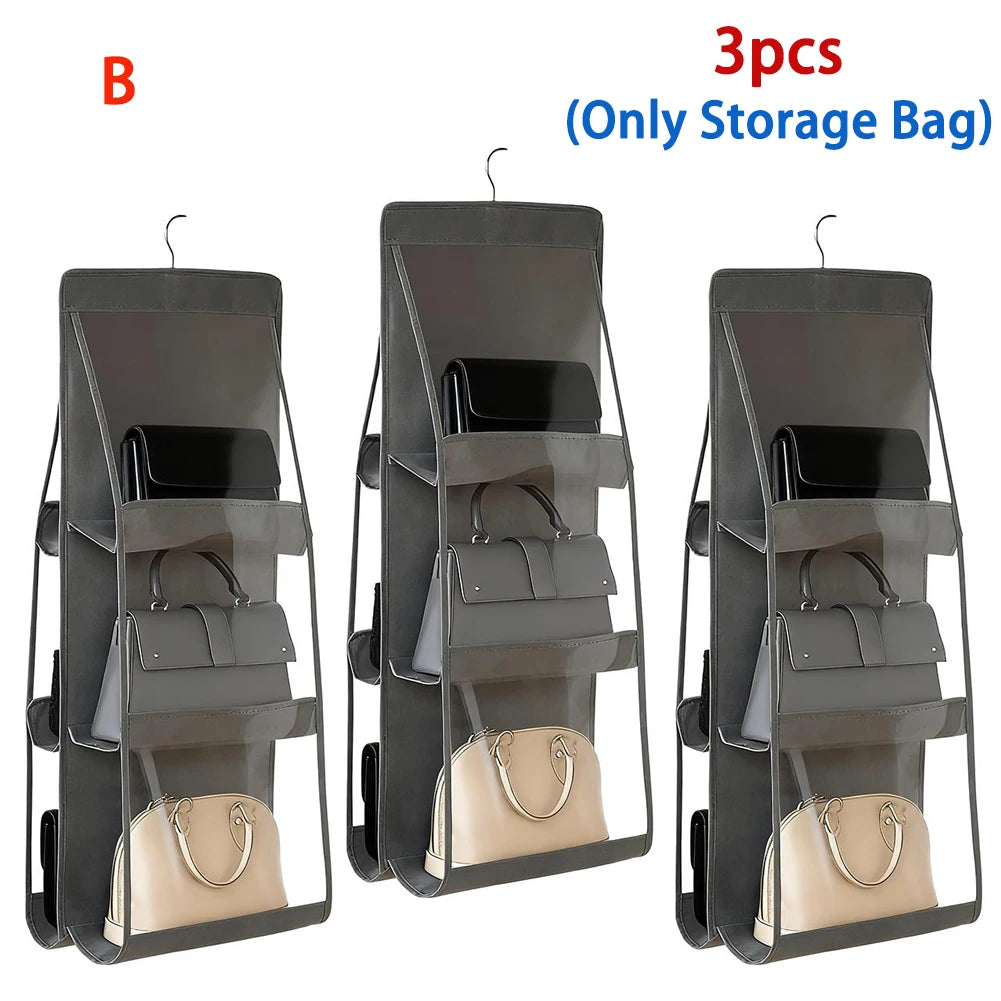 Hanging Purse & Handbag Organizer – Closet Storage Hanger Closet Bag Organizer Axl M B 3PCS
