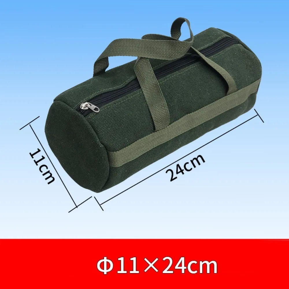 Thick Canvas Tool Storage Bag – Large Capacity Organizer Canvas Tool Bag Axl Round--11-24