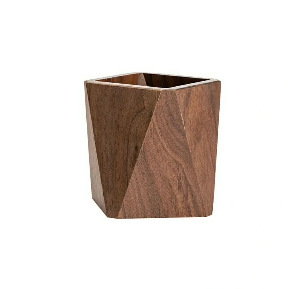 Walnut Wood Pen Holder – Desktop Stationery Organizer Wood Pen Holder Axl Diamond
