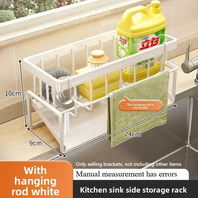 Foldable Stainless Steel Sink Drying Rack | Kitchen Dish Drainer Sink Drying Rack Axl white-1pcs