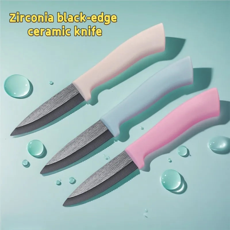 Black Zirconium Ceramic Paring Knife with Blade Guard Ceramic Paring Knife Axl