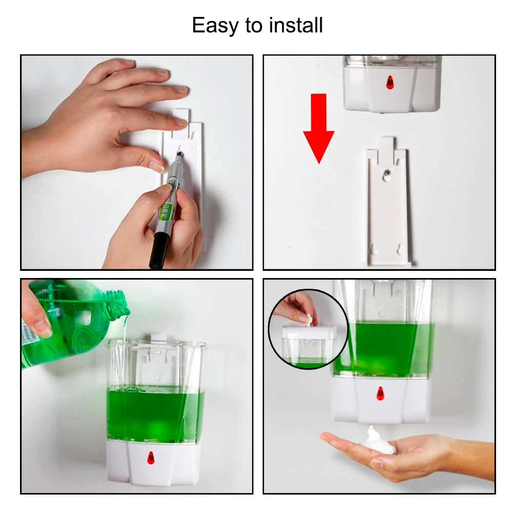 Touchless IR Sensor Soap Dispenser 700ml – Wall Mount Soap Dispenser Axl