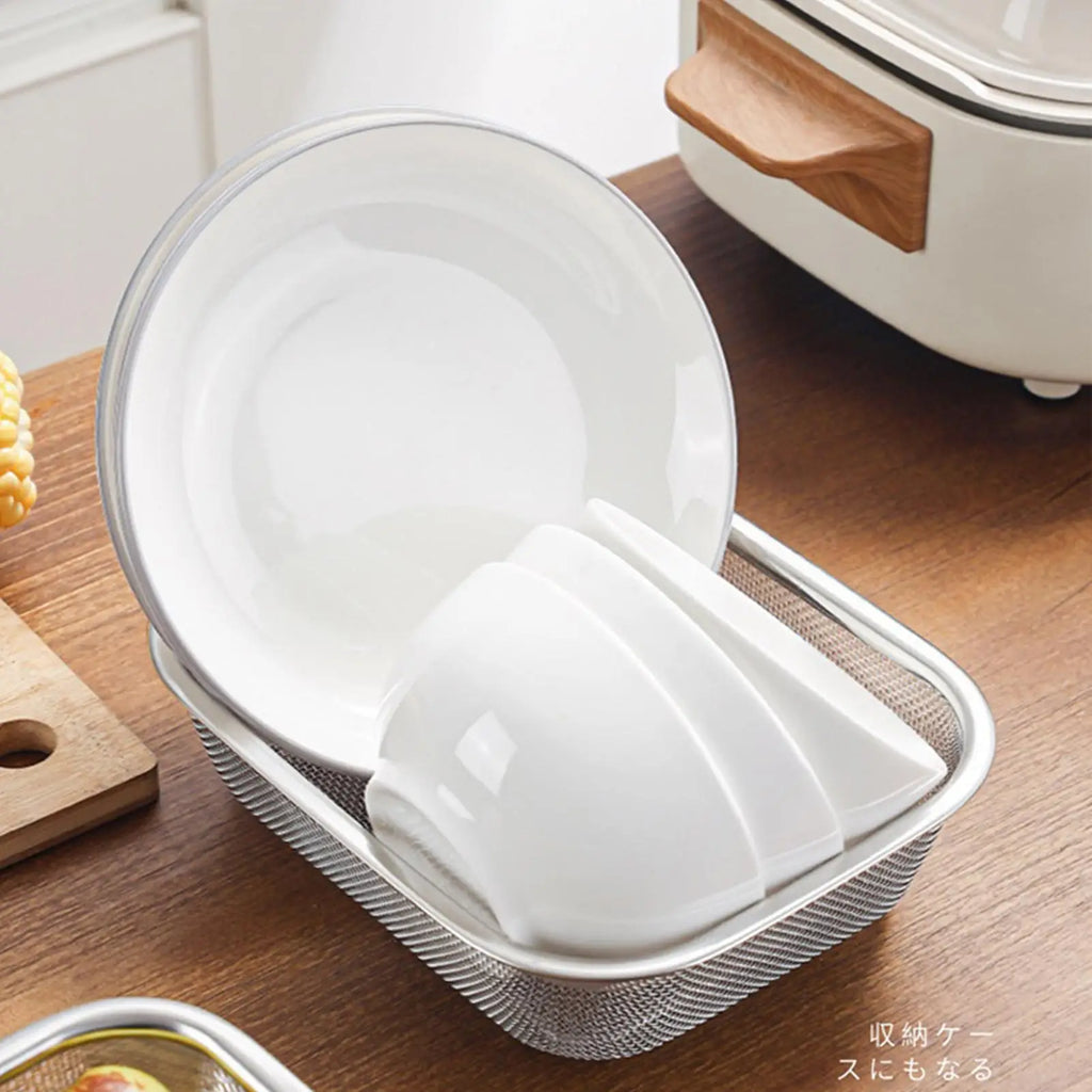 Stainless Steel Fine Mesh Strainer Basket | Rectangle Colander Kitchen Strainer Basket Axl