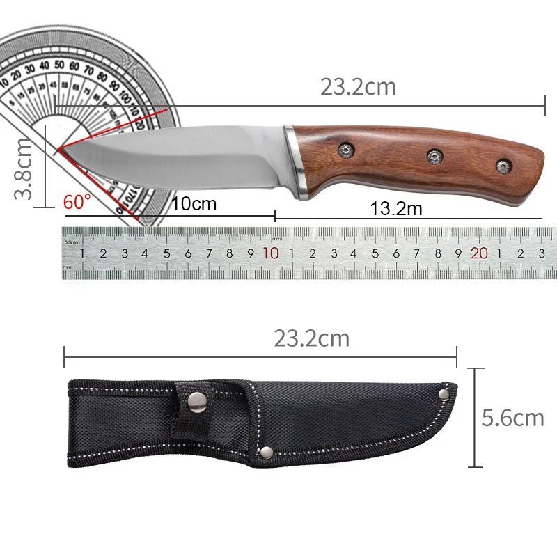 Handmade Forged Kitchen Knife – Stainless Steel & Wood Handle Kitchen Knife Axl