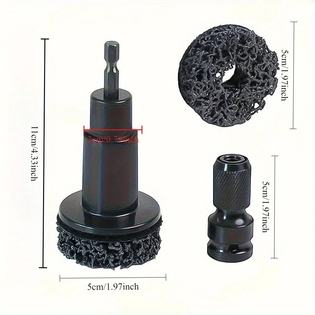 Wheel Hub Brake Disc Rust Removal Tool + 5 Grinding Heads Rust Removal Tool Axl
