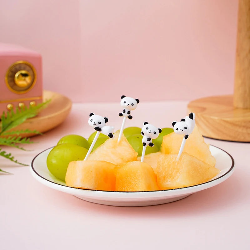 8-Piece Panda Fruit Forks – Kids Snack & Dessert Cake Picks Kids Fruit Forks Axl