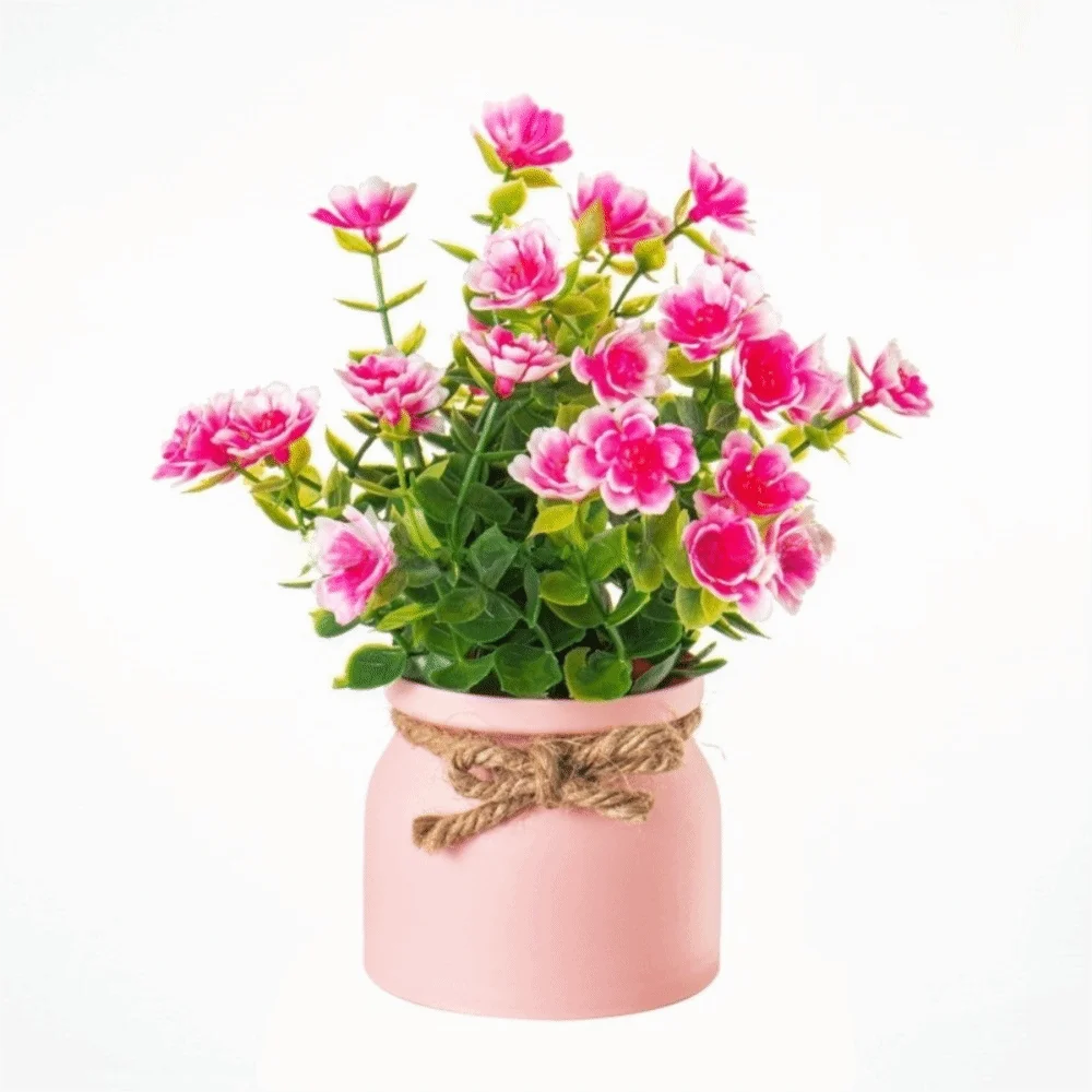 Mini Artificial Potted Flower Bonsai | Fake Plant Table Decor Artificial Potted Plant Axl C