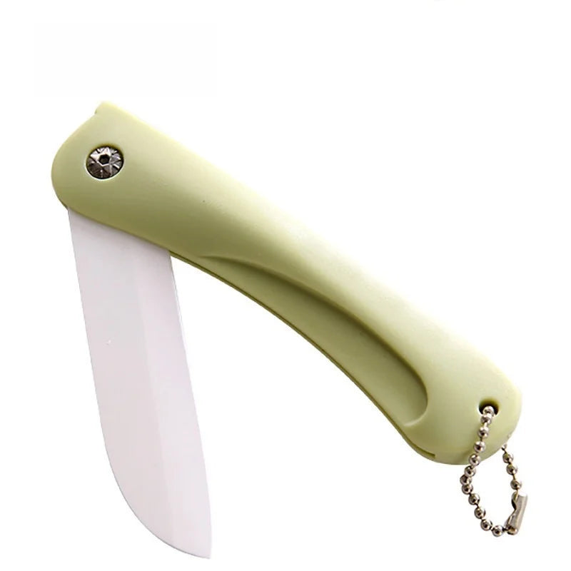 Foldable Ceramic Fruit Knife – Japanese Paring Knife for Travel Ceramic Paring Knife Axl green
