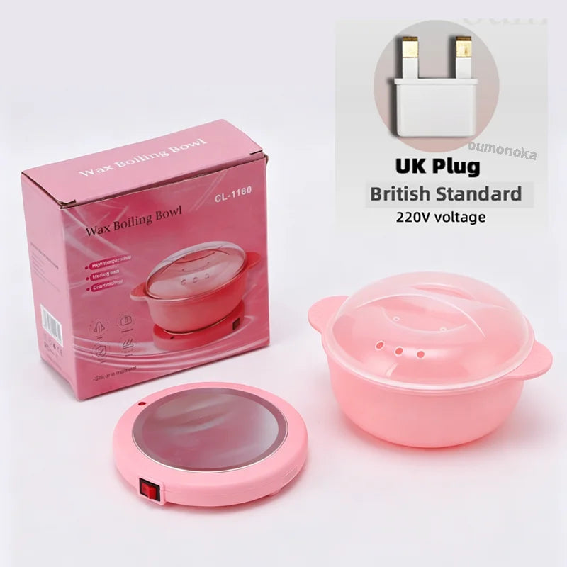 Oumonoka Wax Heater – Food-Grade Silicone Depilatory Pot Wax Heater Machine Axl UK-Flexi Sile Pink