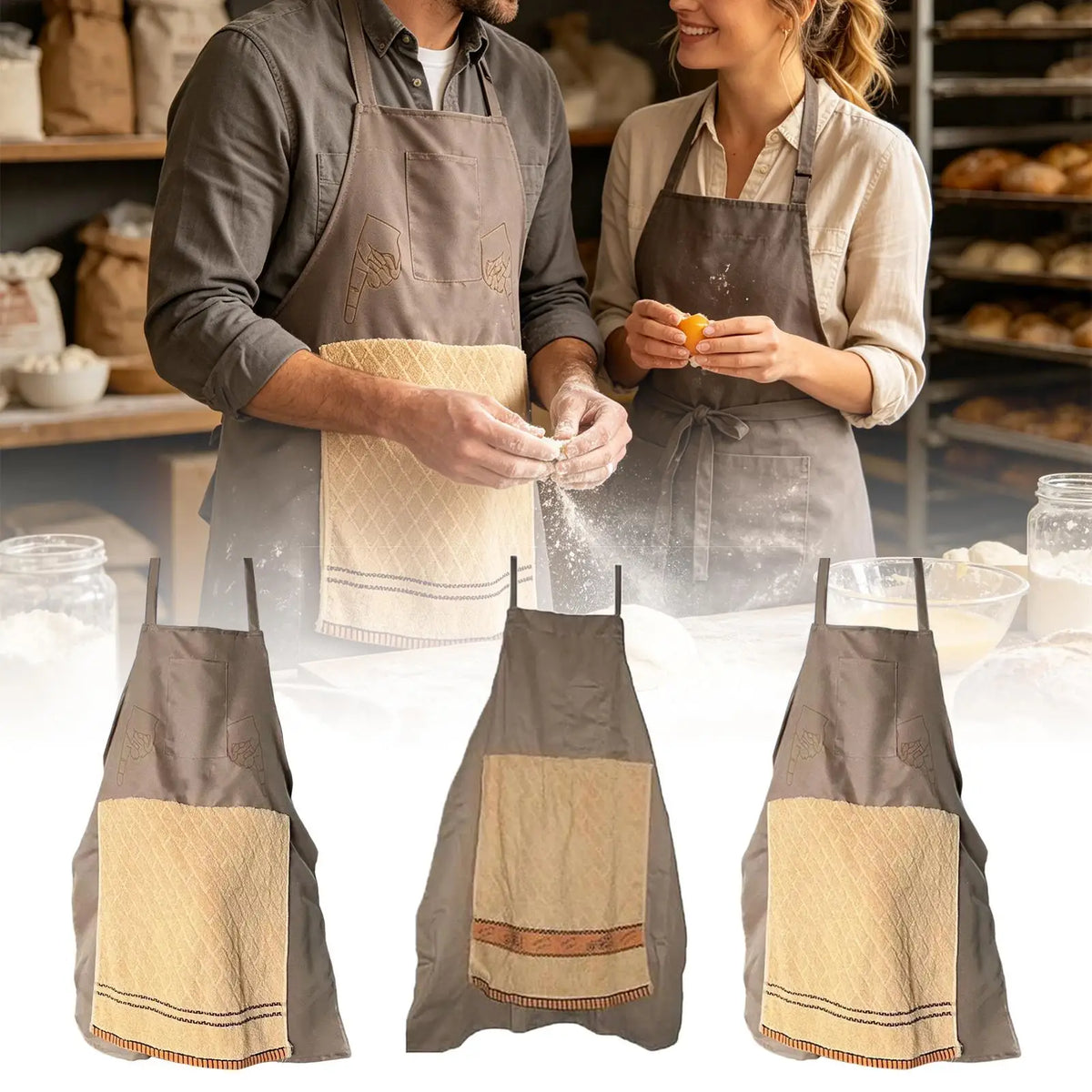 Funny Prank Apron with Surprise Pocket | Gag Gift for Men & Women Novelty Kitchen Apron Axl
