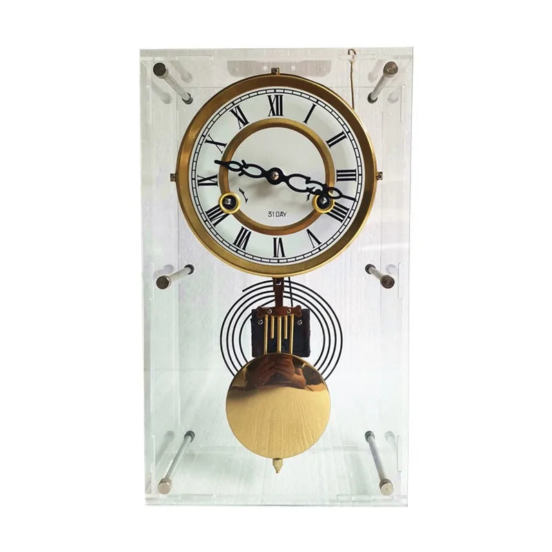 Vintage Pendulum Desk Clock – Luxury Copper Movement & Chime Decorative Desk Clock Axl