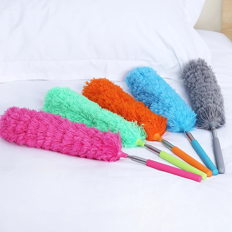 Retractable Microfiber Duster – Extendable Long Handle Brush Retractable Duster Axl