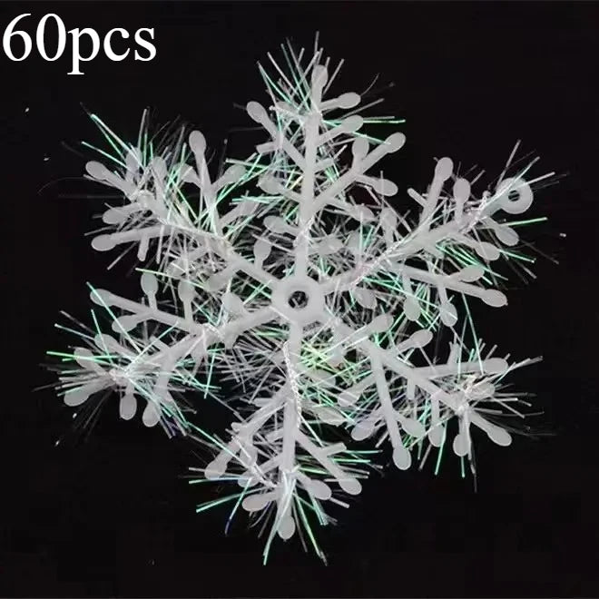 60/90 Pc Christmas Snowflake Ornament Set – Holiday Tree Decor Christmas Ornament Set Axl 60pcs 10cm