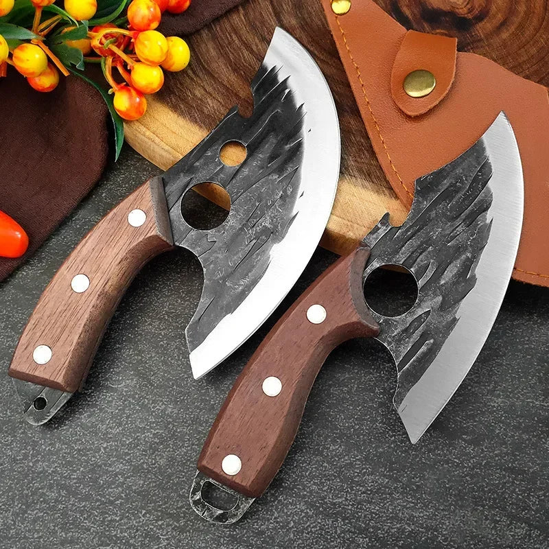 SHENJIU Hand-Forged Boning Knife – 12" Stainless Butcher Blade Boning Butcher Knife Axl