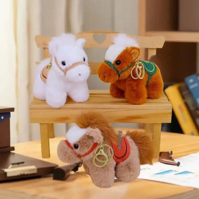 Zodiac Horse Plush Keychain – Kawaii Stuffed Bag Charm Gift Plush Keychain Charm Axl
