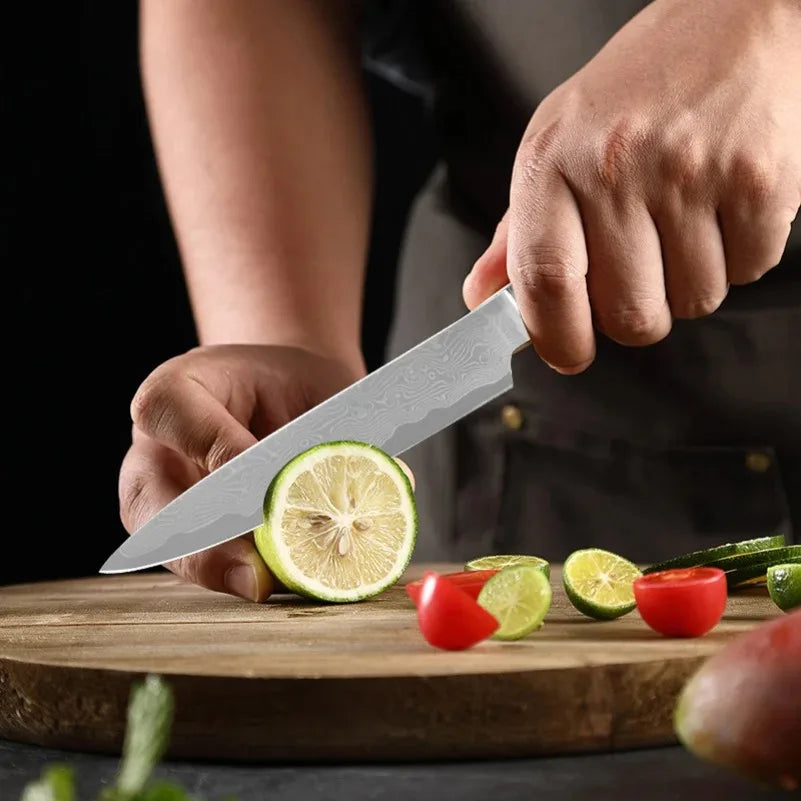 Damascus Steel Chef Knife with G10 Handle | InLeung Damascus Chef Knife Axl