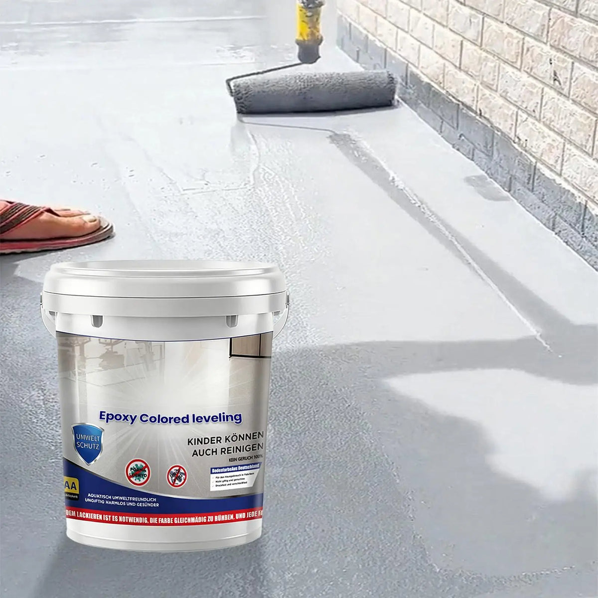 Epoxy Floor Paint – Non-Slip High-Gloss Colored Sand Coating Epoxy Floor Paint Axl