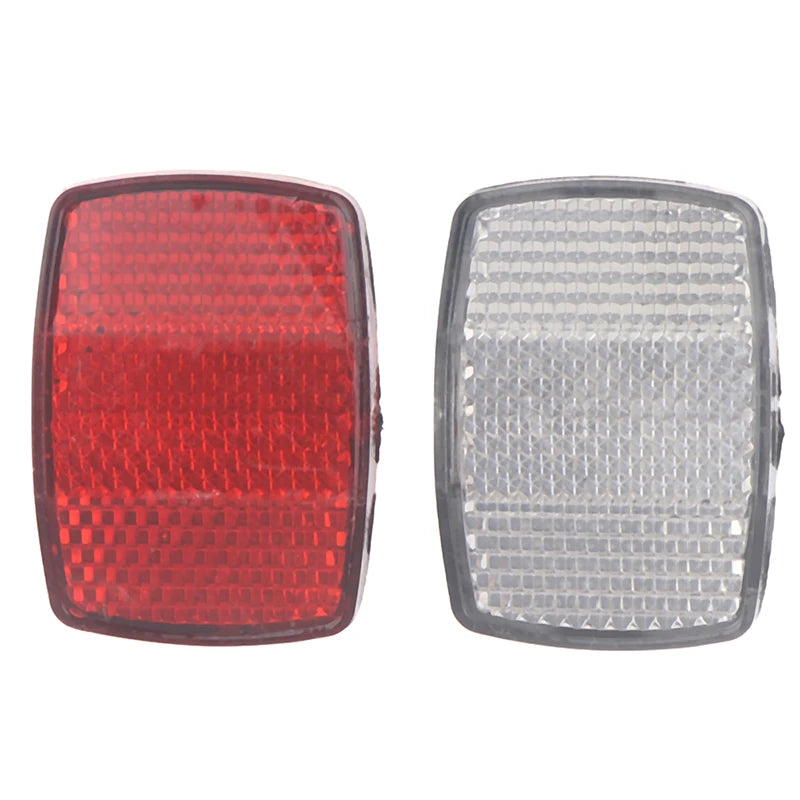 Bicycle Front & Rear Plastic Reflector – Bike Safety Warning Bike Safety Reflector Axl