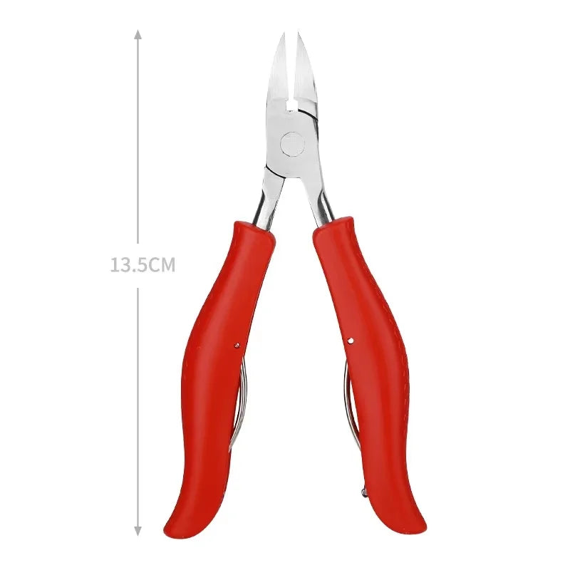 Stainless Steel Nail Clipper Nipper – Thick Toenail & Manicure Tool Nail Clipper Nipper Axl RED