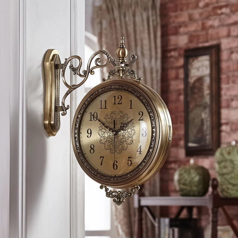 Nordic 3D Double-Face Silent Wall Clock – 42cm Metal Decor Wall Clock Axl A 20 inch