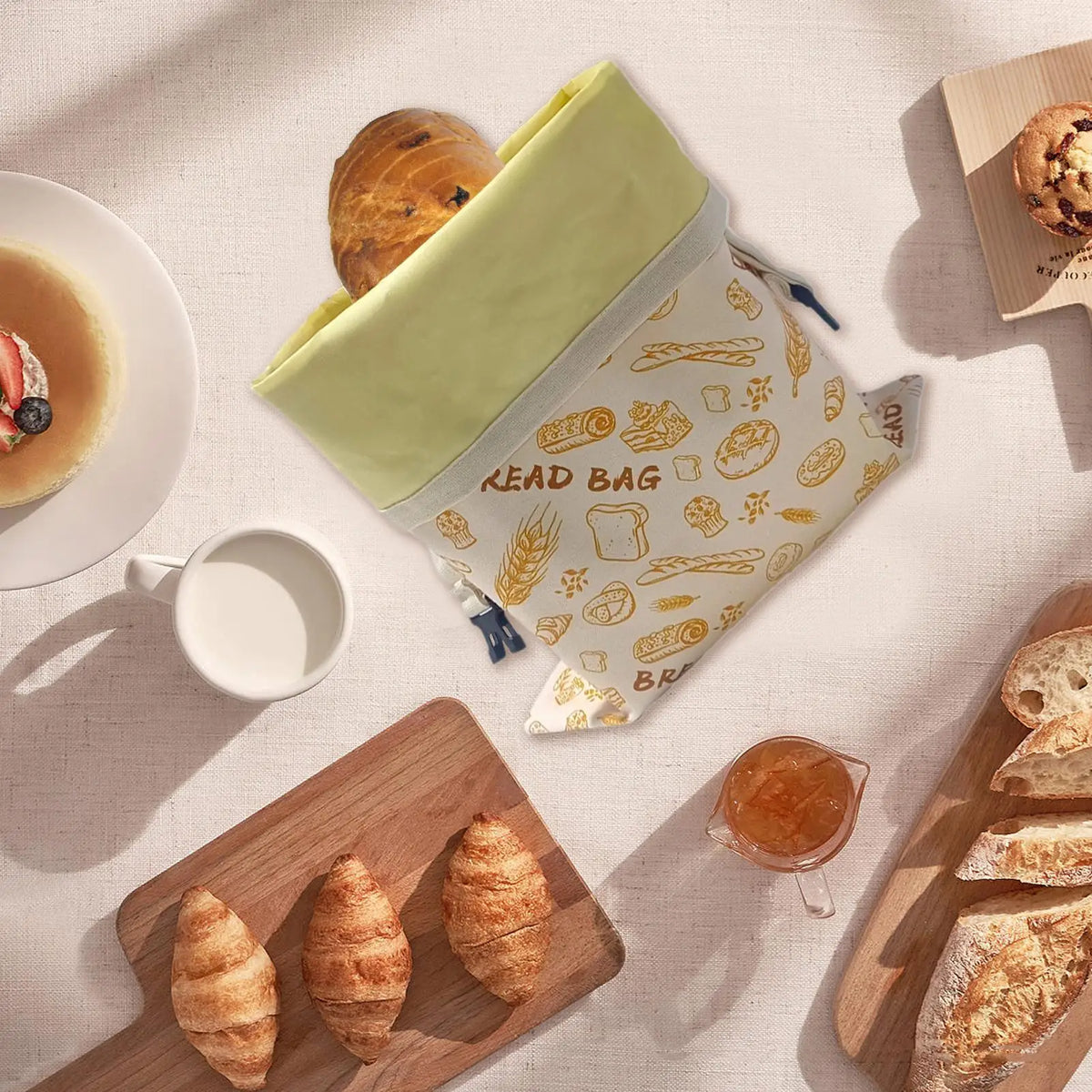 Reusable Beeswax Bread Bag – Double-Layer Loaf Freshness Bag Bread Storage Bag Axl
