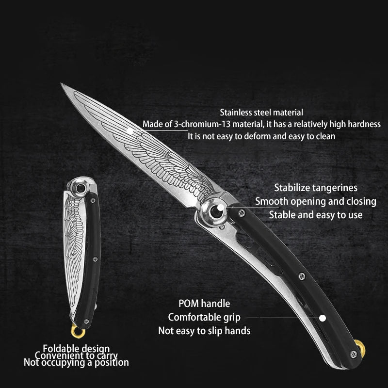 Mini Folding Pocket Knife – Stainless Steel Keychain EDC Knife Folding Pocket Knife Axl