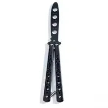 Stainless Steel Butterfly Knife Trainer – Safe Practice Tool Butterfly Knife Trainer Axl C