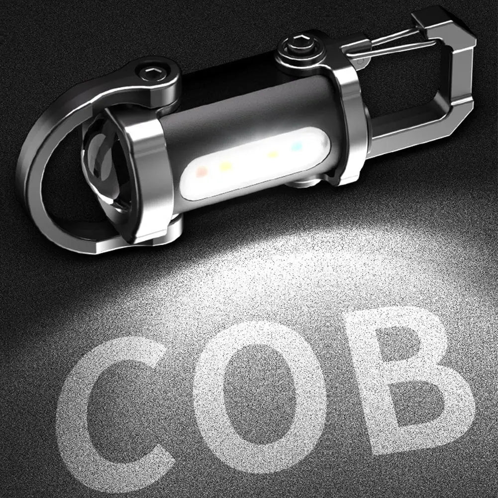 COB LED Keychain Flashlight – Rechargeable, 7 Modes, IPX4 LED Keychain Flashlight Axl