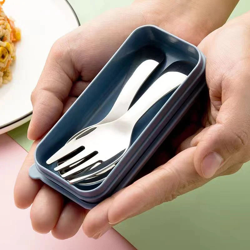 Mini Stainless Steel Spoon & Fork Set – Portable Camping Cutlery Portable Cutlery Set Axl