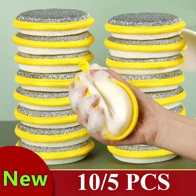 Double-Sided Dishwashing Sponge Pads 5 or 10 Pack Dishwashing Sponge Set Axl