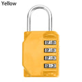 4-Digit Combination Padlock – Luggage, Locker & Storage Combination Padlock Axl yellow